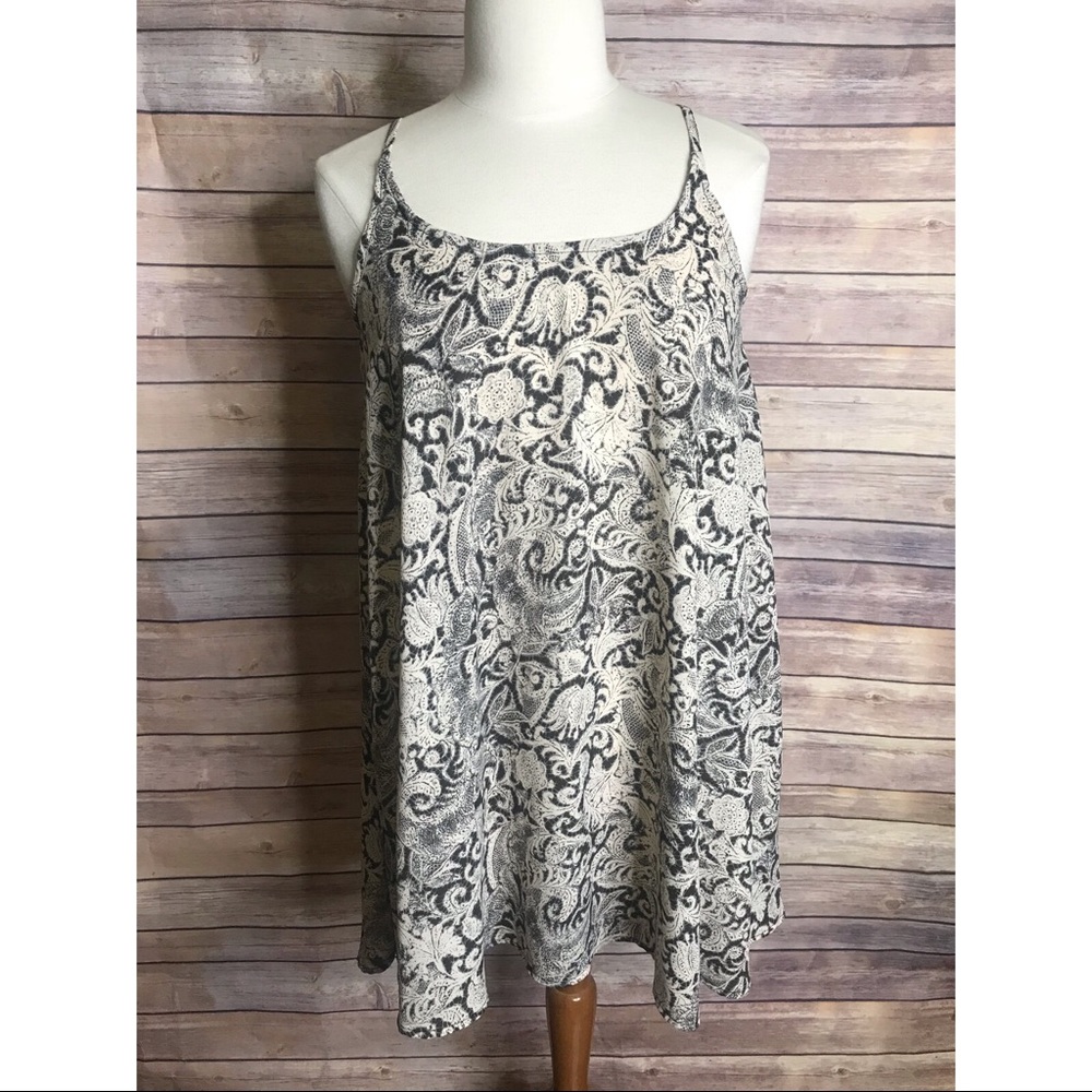 Free People Paisley Brocade Print Tank Slip Dress